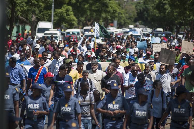 Photo of anti-xenophobia protest