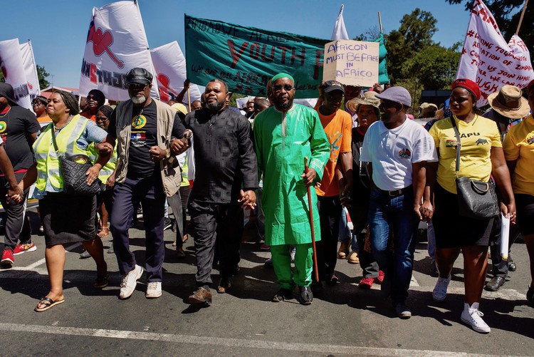 Photo of people marching