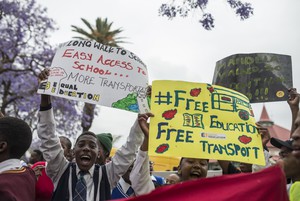 Photo of learners protesting