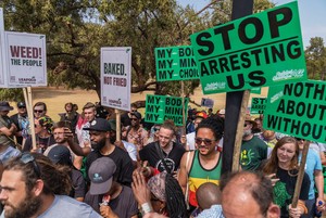 Protest for government reform in the cannabis industry