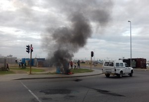 Photo of burning tyres