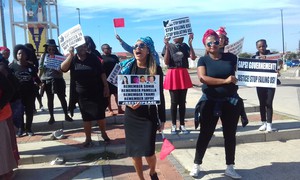 Photo of women marchers