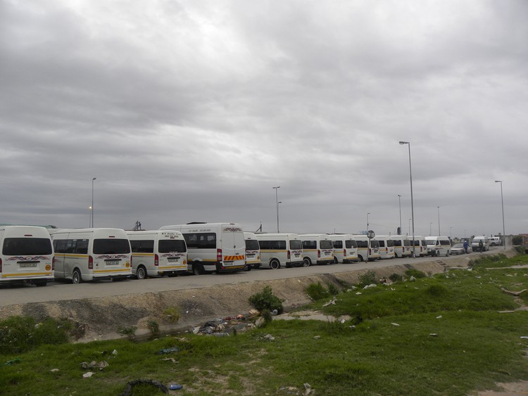 Photo of parked taxis