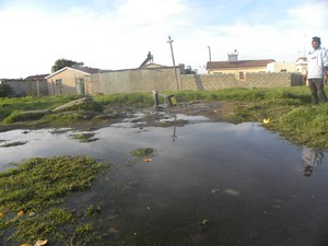 Photo of burst water pipe