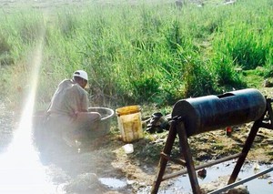 Photo of an informal miner