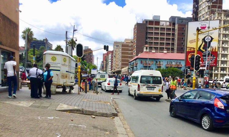 Photo of a street in Johannesburg