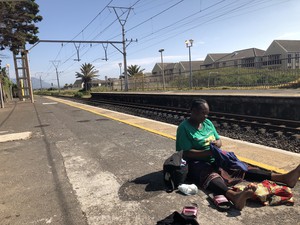 Photo of woman on station platform