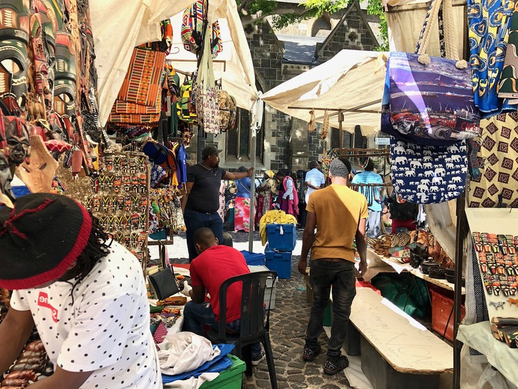 Photo of traders on a market square