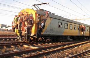 Passengers on train