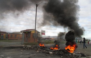 Photo of burning tyres