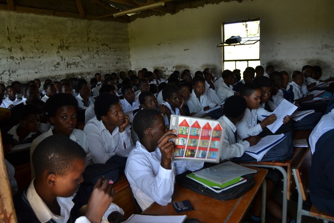 Photo of classroom packed with students