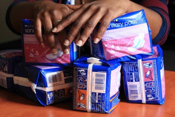 Photo of packets of sanitary pads