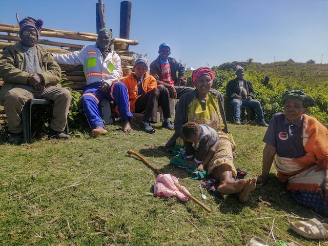 Photo of pensioners in Xhora Mouth