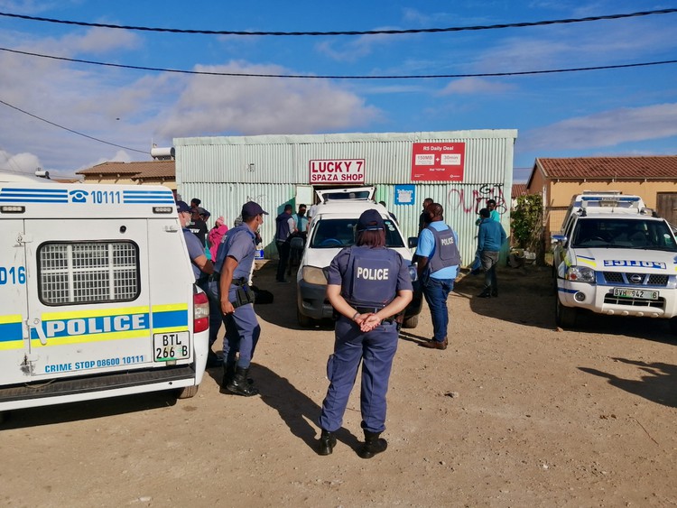 Photo of police outside a shop