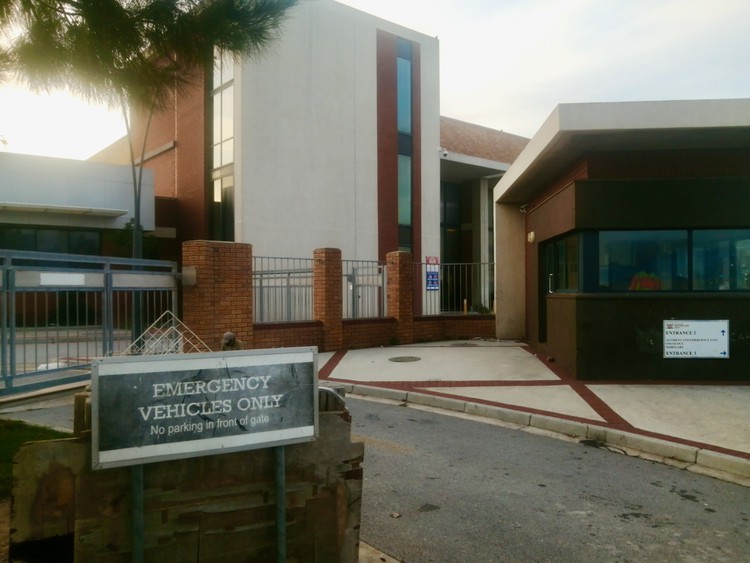 Photo of a hospital sign