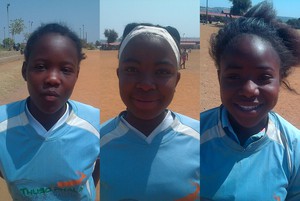 Photos of three girl soccer players who play in mostly-boy teams