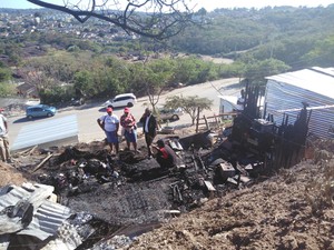 Photo of burnt shack