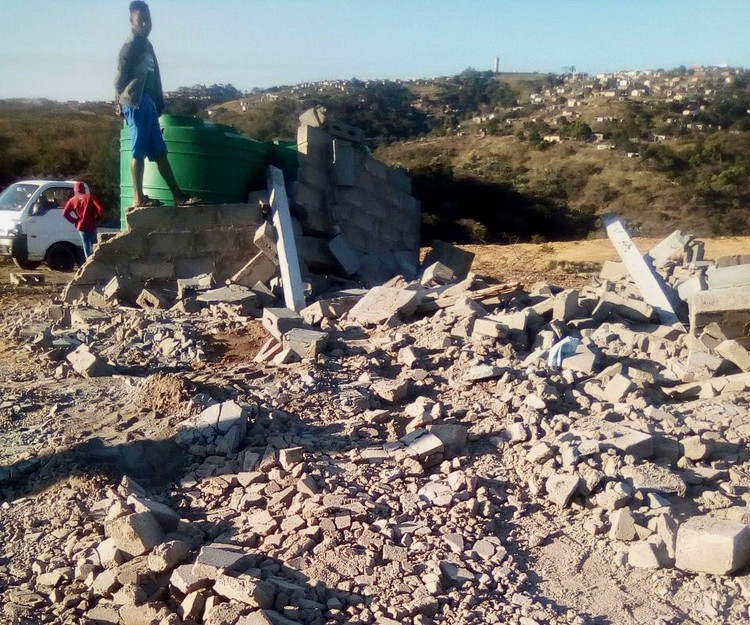 Photo of demolished house