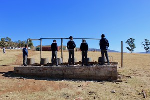 Photo of a row of children