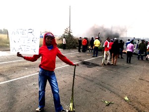 Photo of a protester