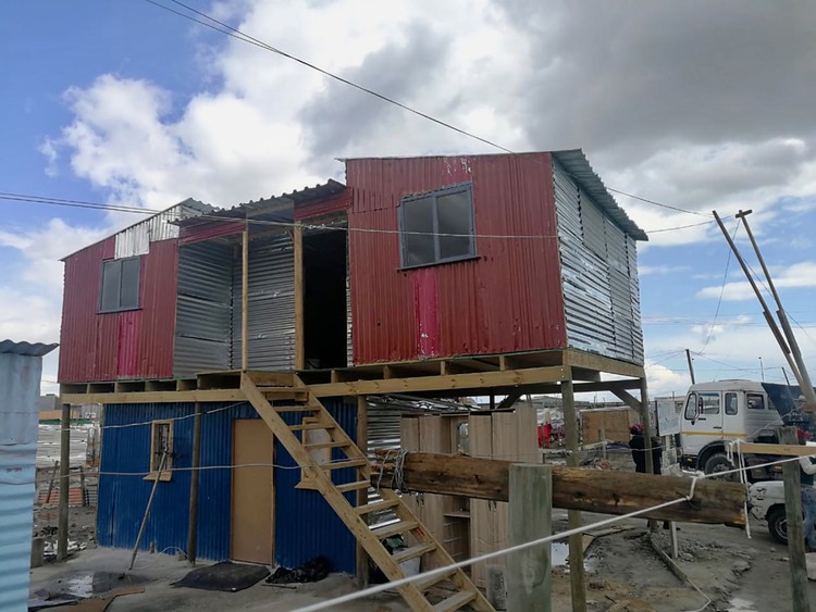 Photo of a double-storey shack