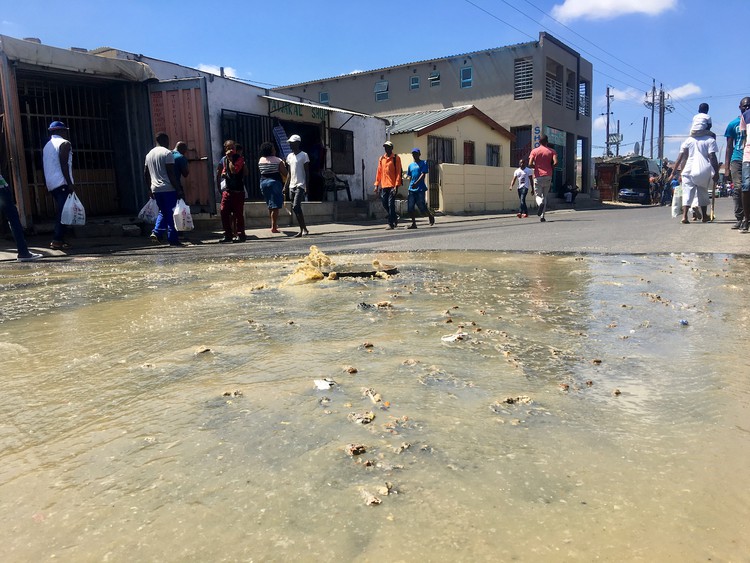 Photo of overflowing sewers