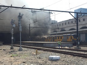 Photo of burning train