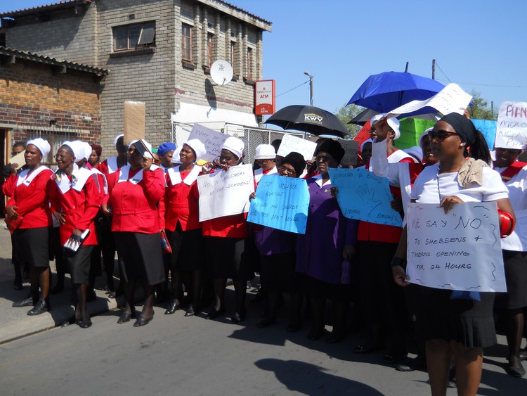 Photo of women marching