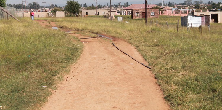 Photo of pipe in road