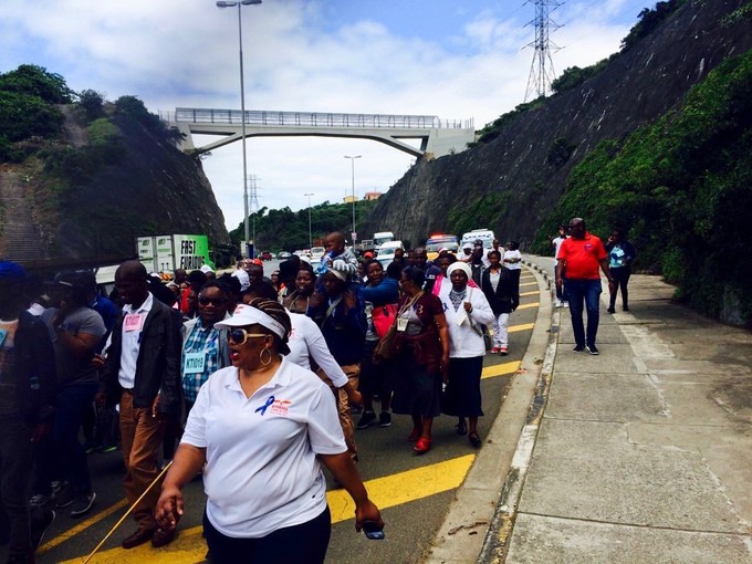 Photo of people marching