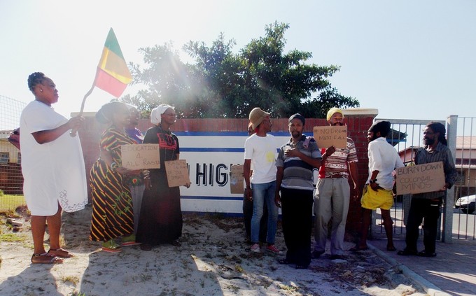 The Rastafarian United Front picketing