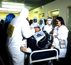 Photo of people in masks 