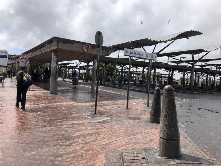 Photo of empty taxi rank