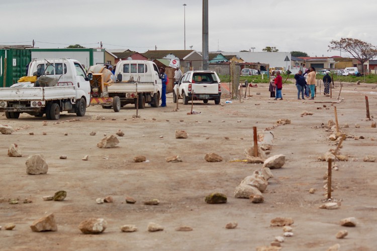 Photo of stones on a plot of land