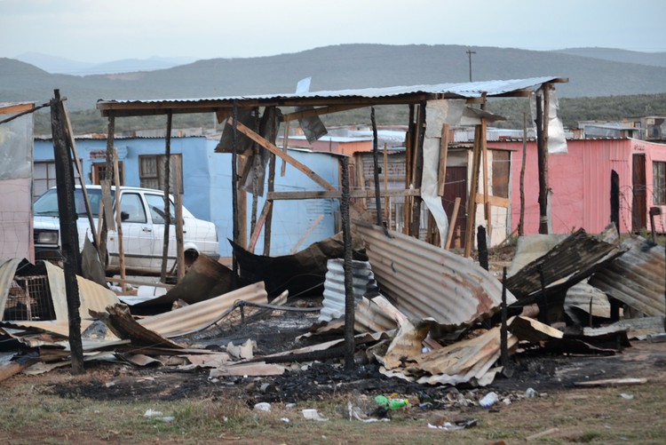 Photo of destroyed shack