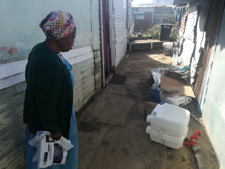 Photo of woman and toilet