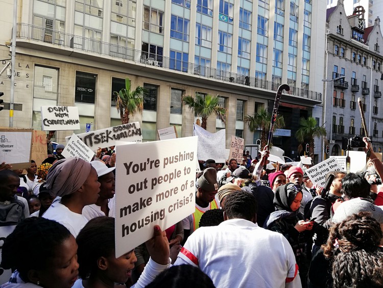 Photo of housing protesters