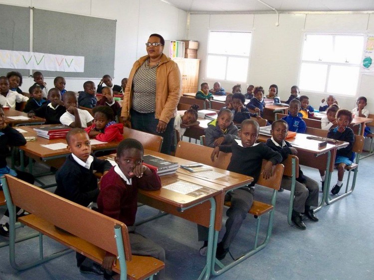 Photo of a school classroom