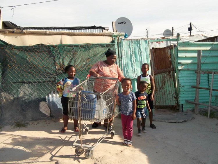 Photo of a woman with children