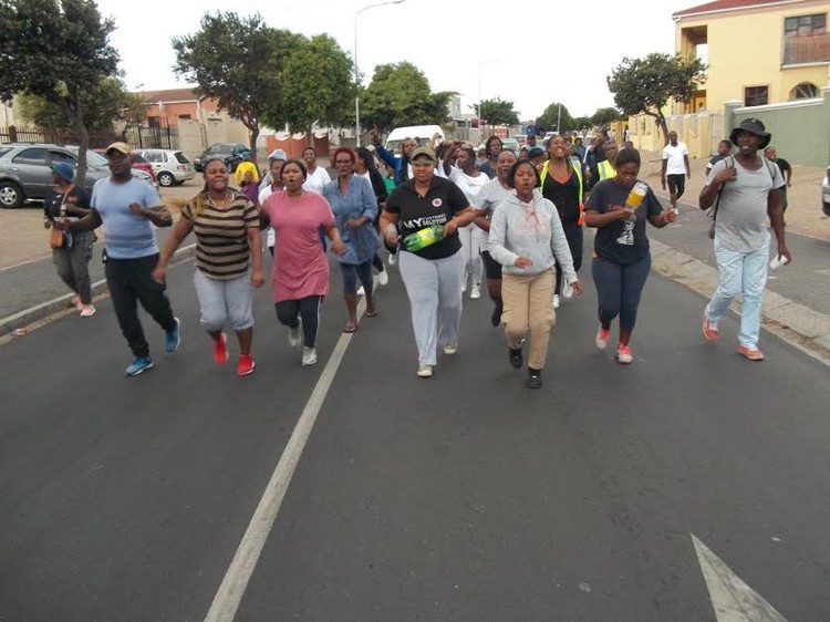 Photo of people marching