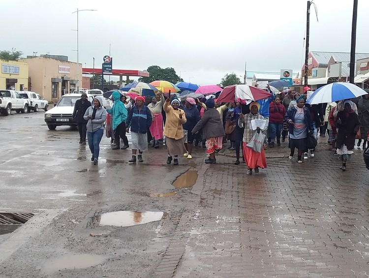 Photo of protesters in street