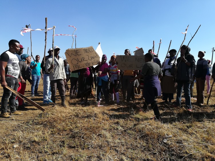 Photo of protesters at Cremona Cheese Factory