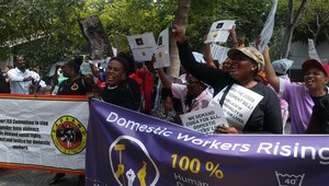 Photo of demonstration  outside court