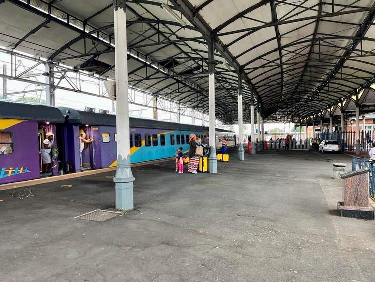 Photo of the inside of a train station