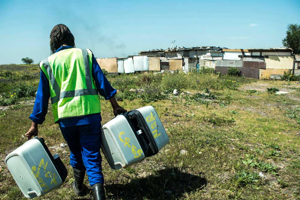 Photo of portable toilet cleaning facility