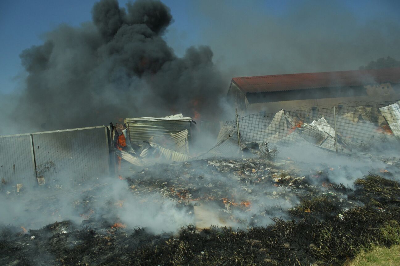 Langa fire. Photo by Masixole Feni.