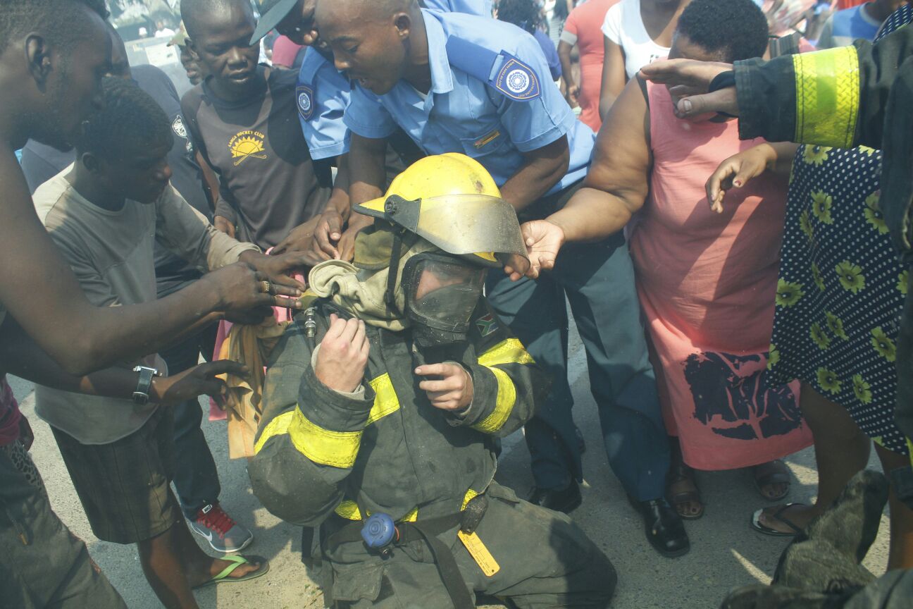 Langa fire. Photo by Masixole Feni.