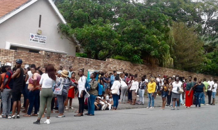 Photo of students outside college