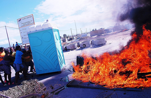 Service delivery protest in Mfuleni in 2014.